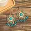 Ethnic Travel Earrings Vacation Vintage Handmade Bohemian Earrings Fringed Earrings