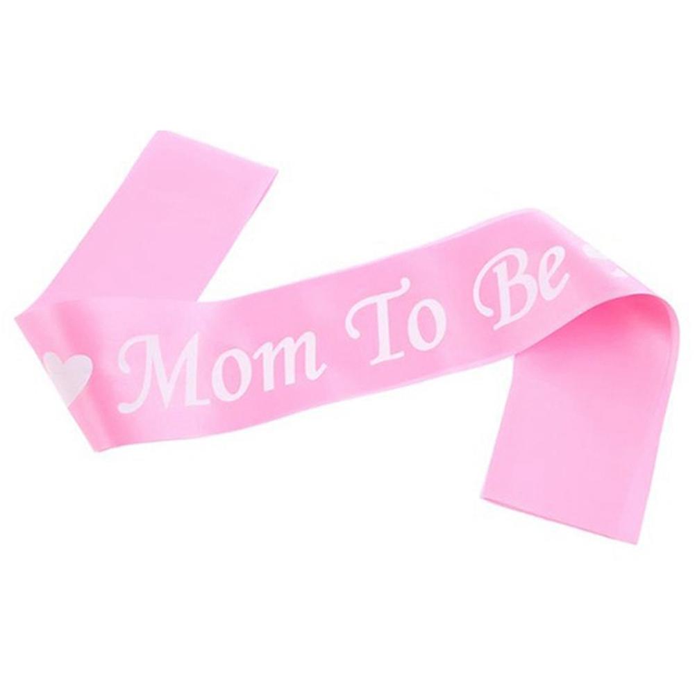 1PC Blue/ Mom To Be Letter Ribbon Sash Shoulder Strap New Mommy Party Gift Favors