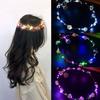 LED Flower Garland Headband Girls Women Bride Beach Travel Hairband Headwear
