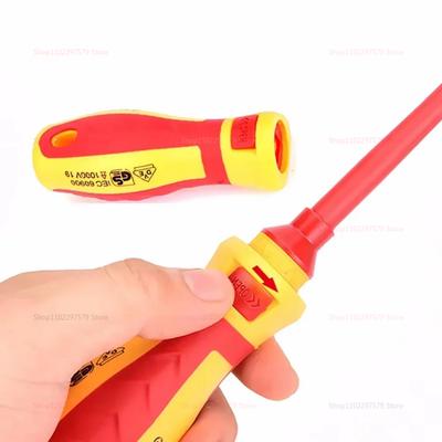 Набор инструментов для ремонта электрика 13 шт. Набор изолированных отверток 1000 В с магнитными битами. Портативный ящик для инструментов для электромонтажных работ.