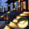 GIGALUMI Solar Lights, Outdoor Stair Lights, LED Solar Deck Lights, Garden Lights, IP67 Waterproof, Fence Lights, Outdoor Lights, Terrace Lights,