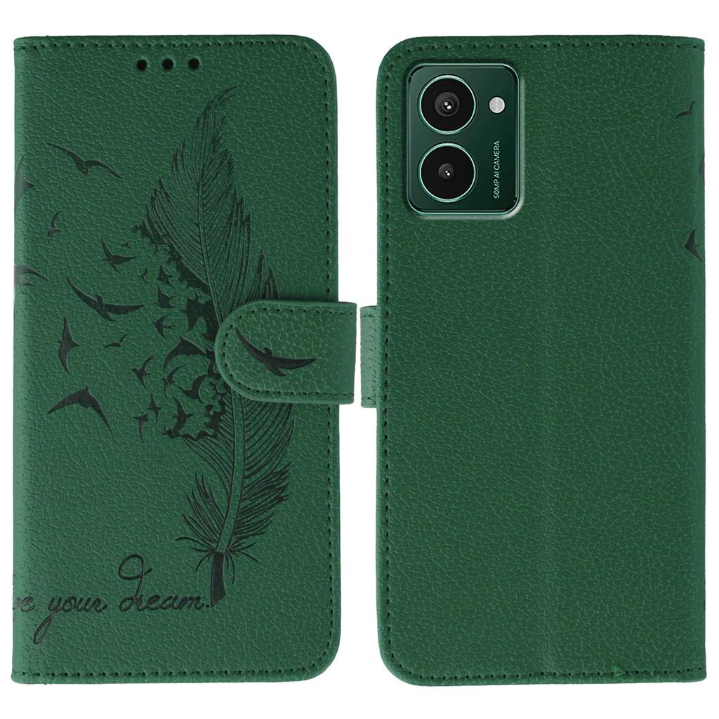 Для HMD Pulse Pro Чехол Отпечаток пера Кожа PU Кошелек Чехол для телефона