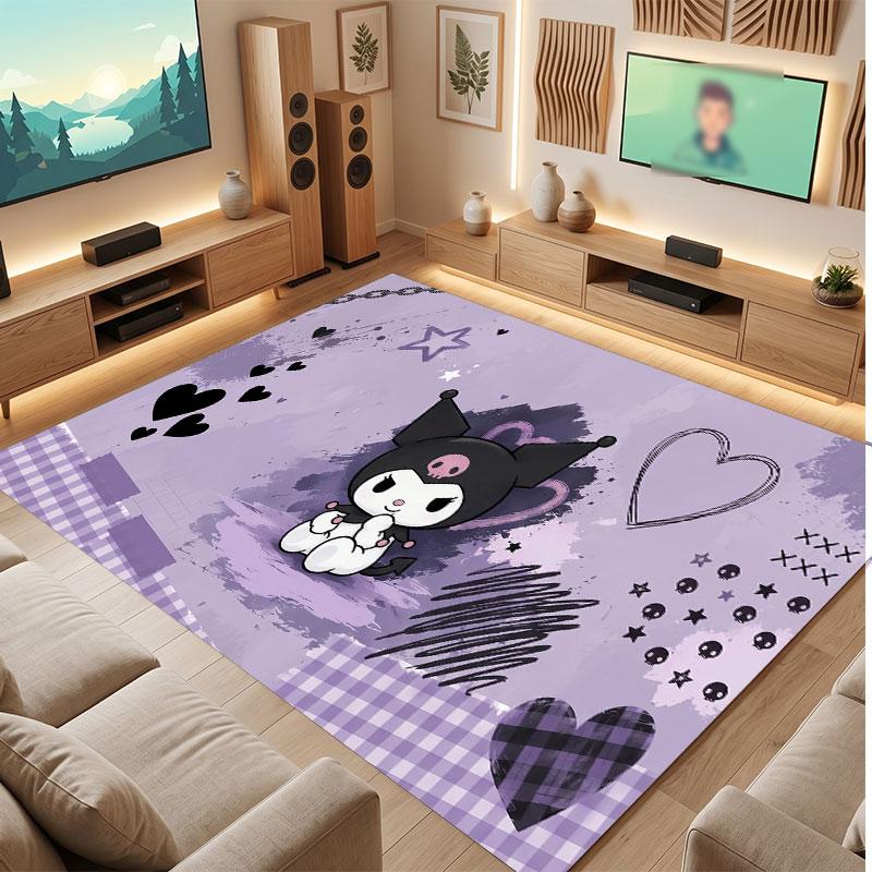Kuromi Rug Soft Thick Non Slip Floor Carpet for Bedroom Living Room Home Decor
