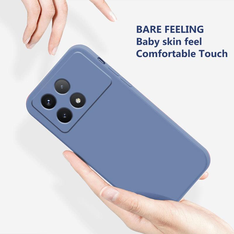 Для Poco X6 X 6 Pro Pocox6 Pro Чехол квадратный жидкий силиконовый мягкий чехол для Xiaomi Poco X6 X 6 Pro Pocox6 Pro 5G чехол для телефона