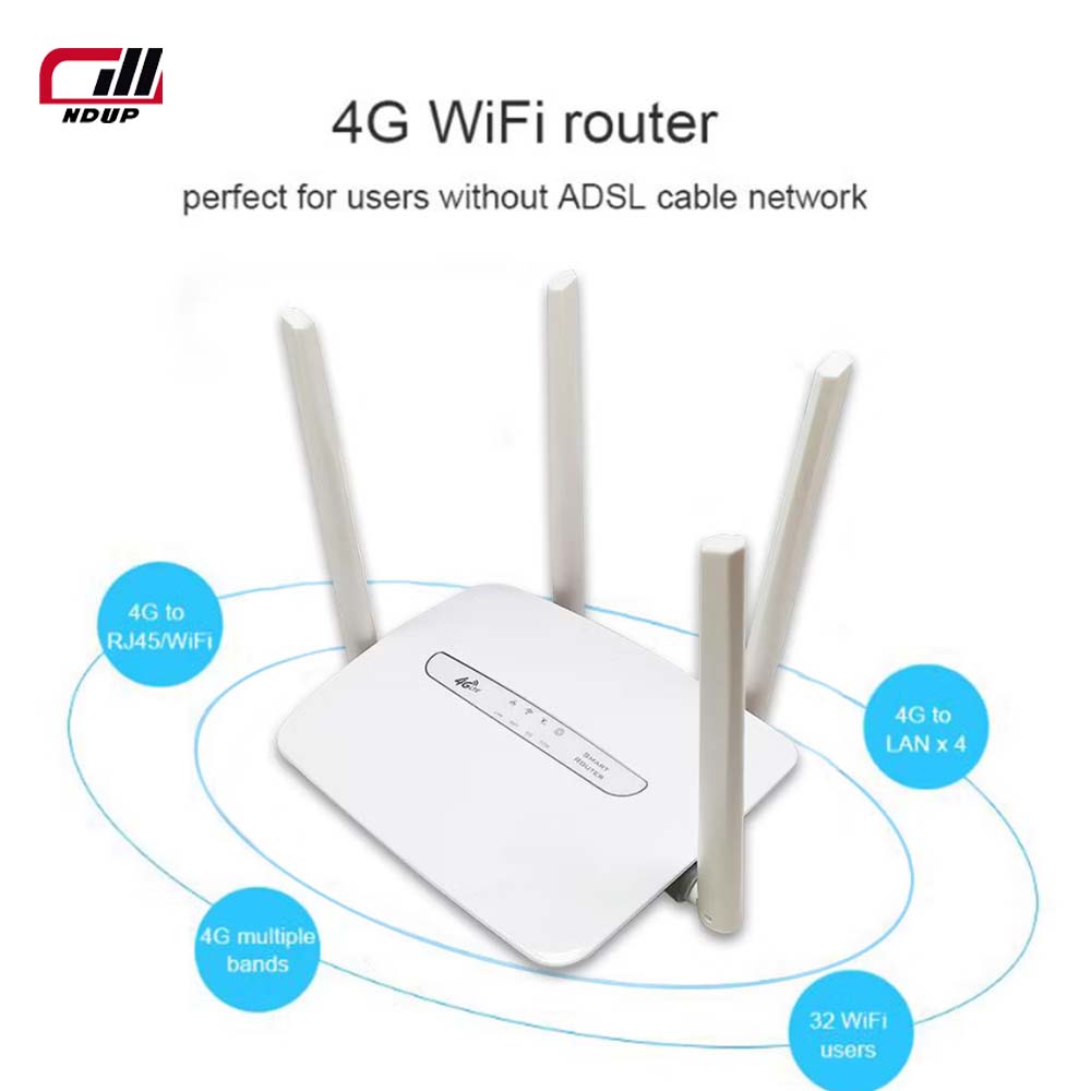 Маршрутизатор NDUP 4G с быстрым WiFi H300 — скорость до 300 Мбит/с, поддержка 10 одновременных пользователей