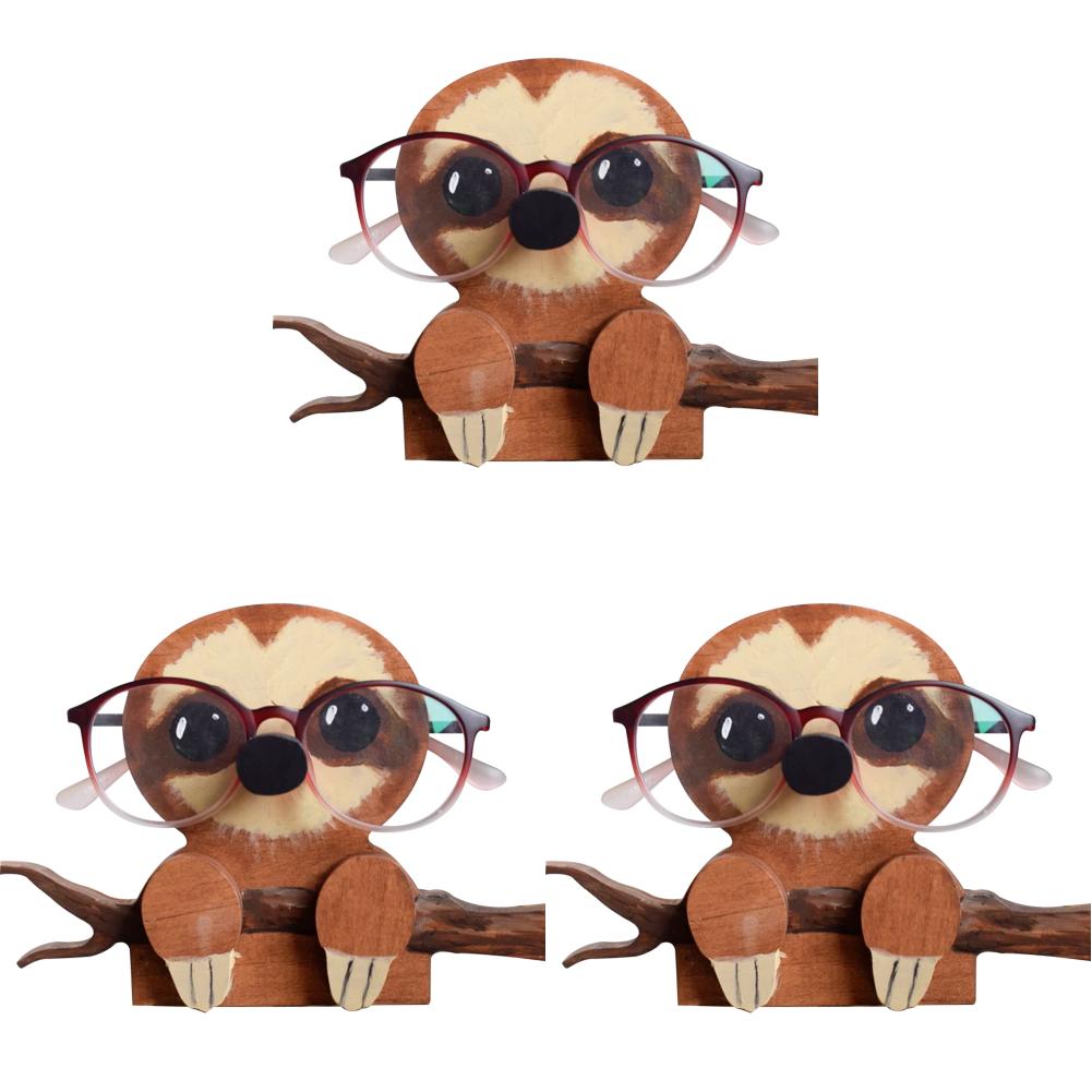 1/3 шт. Милый держатель для очков в виде животного, мультяшный кот, лиса, ленивец, собака, подставка для очков, витрина, декор для дома, офиса, стола