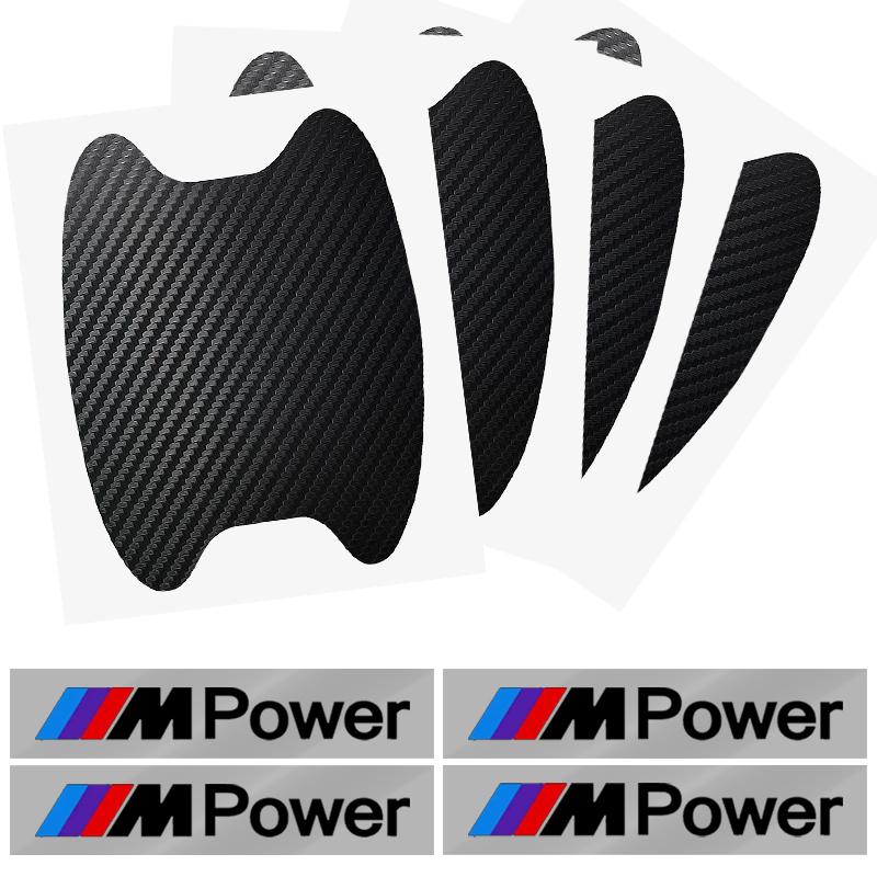 Car Door Sticker Carbon Fiber Scratches Auto Handle Protection Film For BMW M E34 E36 E60 E90 E46 E39 E70 F10 F20 F30 X5 X6 X1 M3 M5 M6 E71 F01 F87