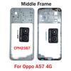 Для OPPO A5s A5Xs A15 A15s A16 A16s A36 A54 A74 A93 A57 A76 4G 5G Средняя рамка корпуса + Боковая кнопка + Объектив камеры