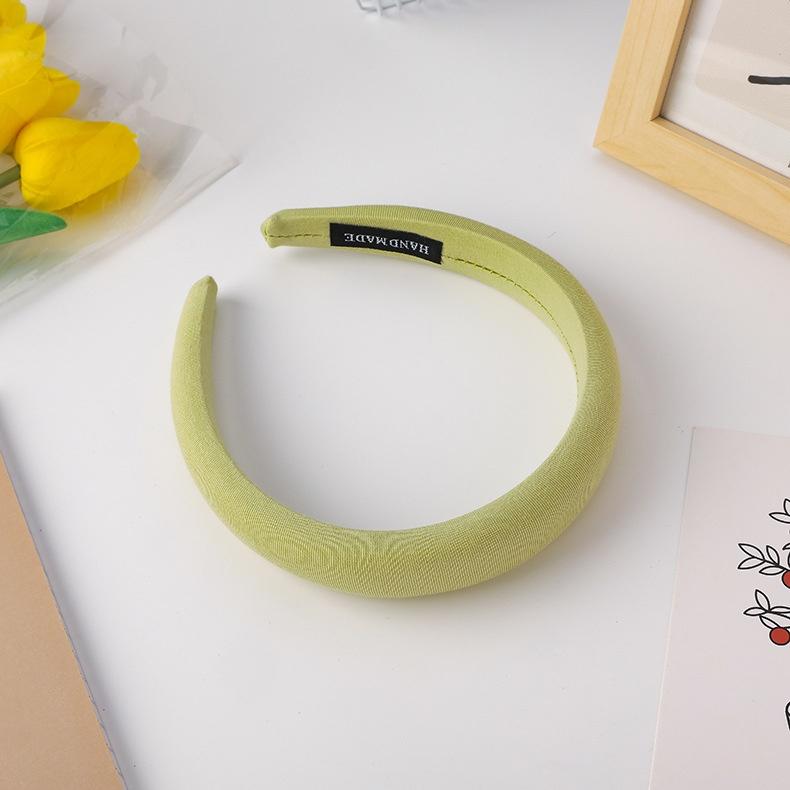 Korean Hair Band Solid Color Sweet Sponge Headband Thickening and Heightening Headband Fashion Hairband Hair Accessories