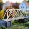 HO Scale 1:87 Truss Bridge Kit (Unpainted) QLF46 3.94 x 9.84 x 1.18 inches