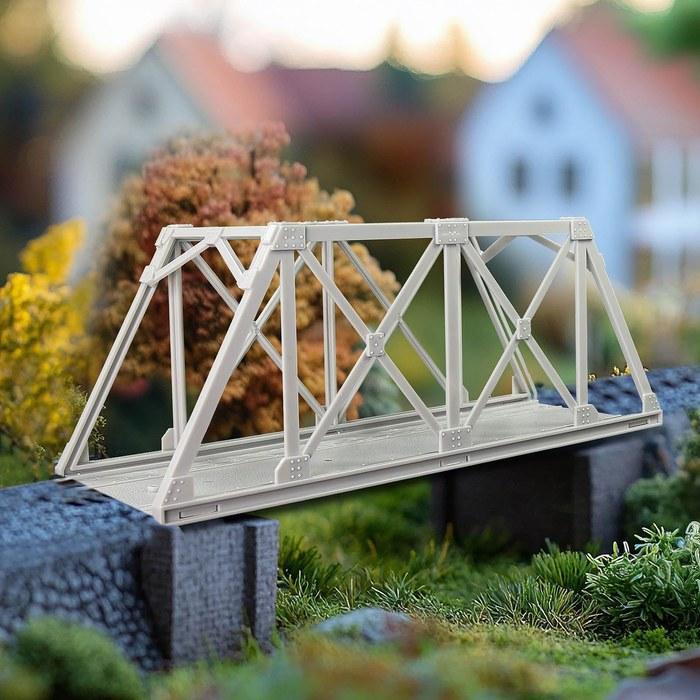 HO Scale 1:87 Truss Bridge Kit (Unpainted) QLF46 3.94 x 9.84 x 1.18 inches