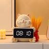 New Cute Electronic Clock Digital Cartoon Cat Mute Table Clock Ornament Desktop Student Wake Up Special Alarm Clock