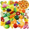 Pretend Kitchen Cutting Play Food Set Role Play Montessori Educational Toy  Home Play
