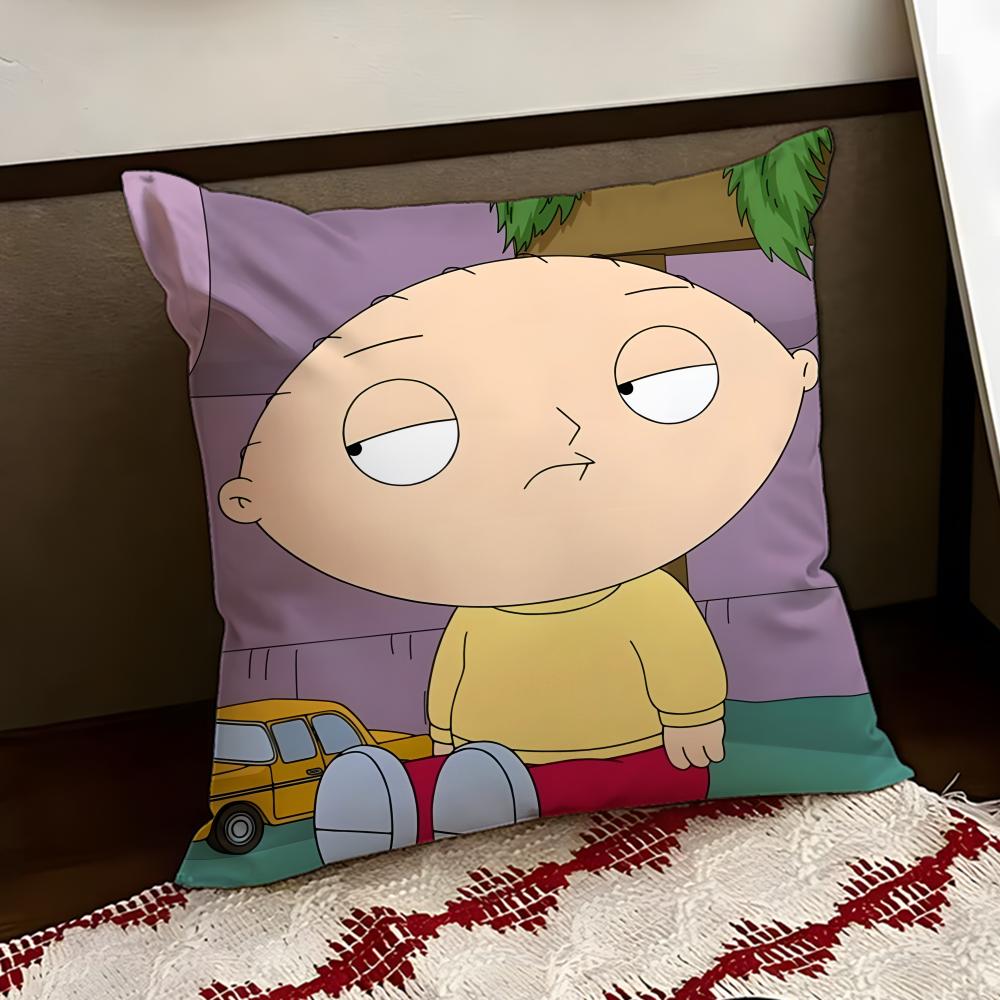 Hot Anime FFamily GuyS Cushion Cover Reversible Soft Durable Pillow Cover Home Car MultiScene Use for Daily Comfort