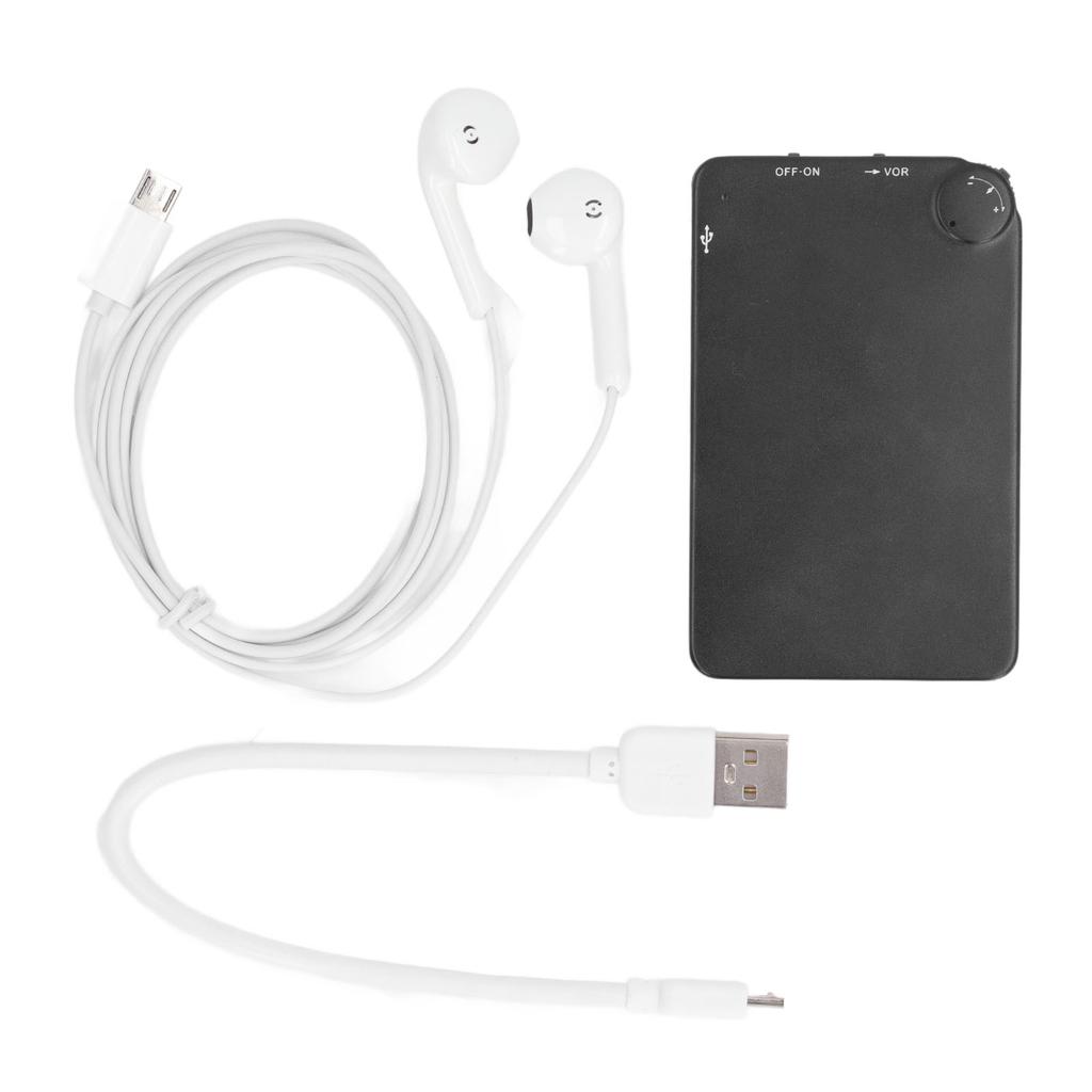 Ультратонкий цифровой диктофон 16 ГБ с длительным временем ожидания, тонкое аудиоустройство для записи голоса с наушниками