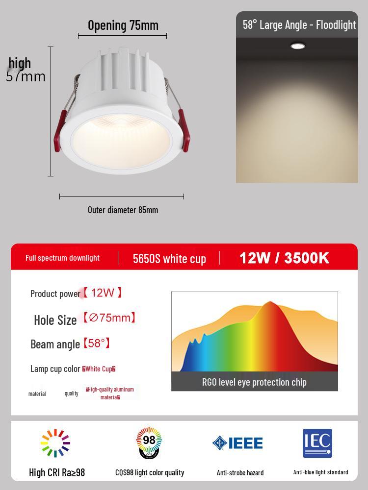 Recessed Downlights & Ceiling Spotlights for Living Room - Small Hill Wall Wash Lights