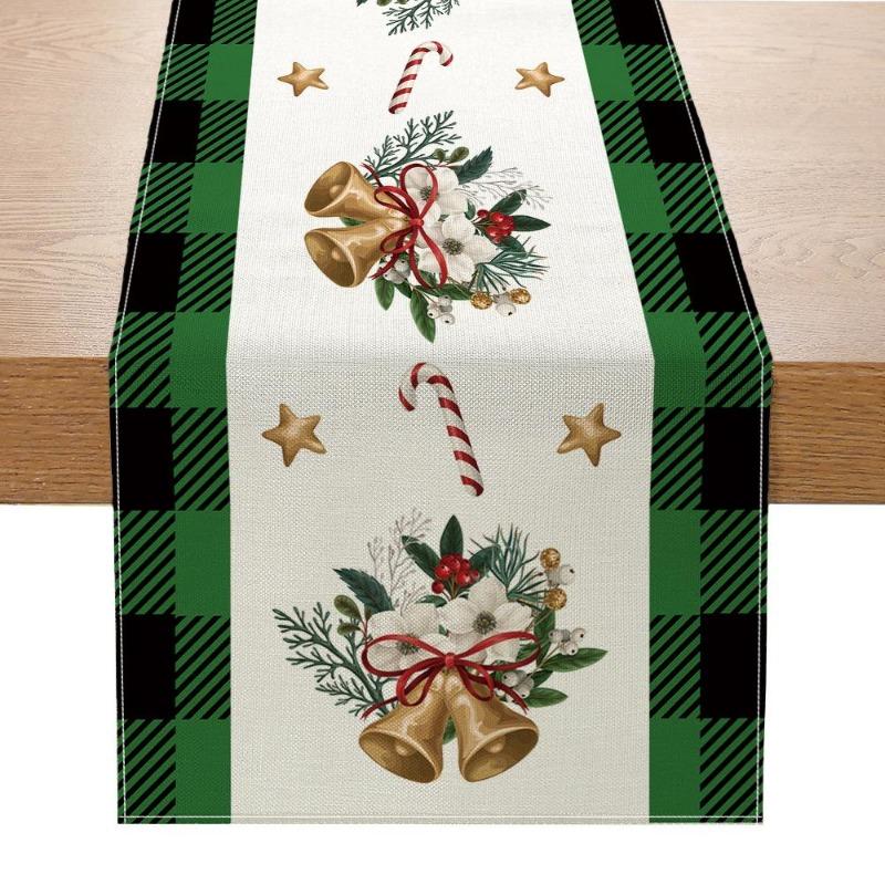 Table Runner New Christmas Decoration Creative Printing Table Decoration Cloth Christmas Holiday Kitchen Tablecloth