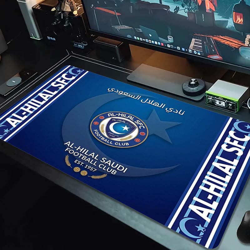 Al-Hilal SFC Color Mouse Pad Large Gaming Table Cushion Non-slip Laptop Tablet Big Mousepad XXL Mat Mini PC Playmat With Lock edge