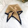 One Size Autumn Winter Knitted Scarfs Women Neck Cover Fashion Sweet Mini Triangle Scarf Warm Windproof Portable Small Collar