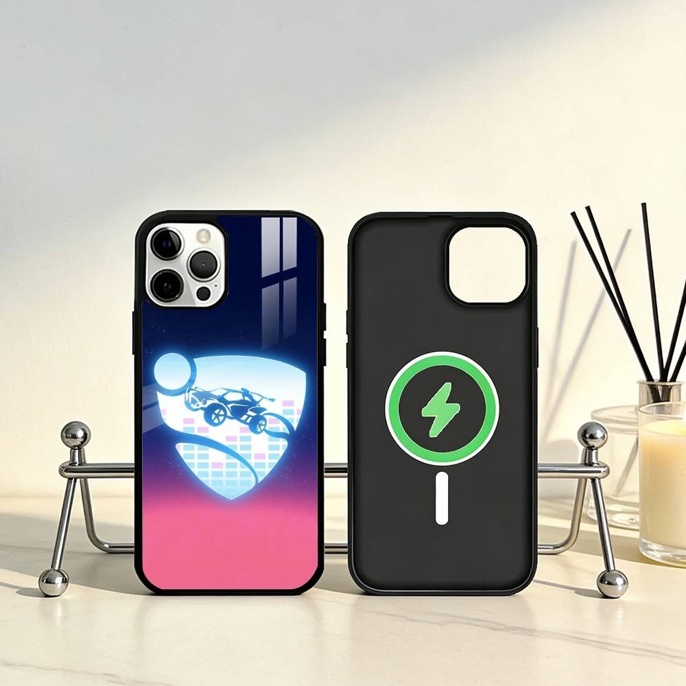 Чехол для телефона Game R-Rocket L-League Для iPhone 17, 16, 15, 14, 13, 12, 11 Plus, Pro Max Магнитный Для Magsafe Беспроводной Зарядки