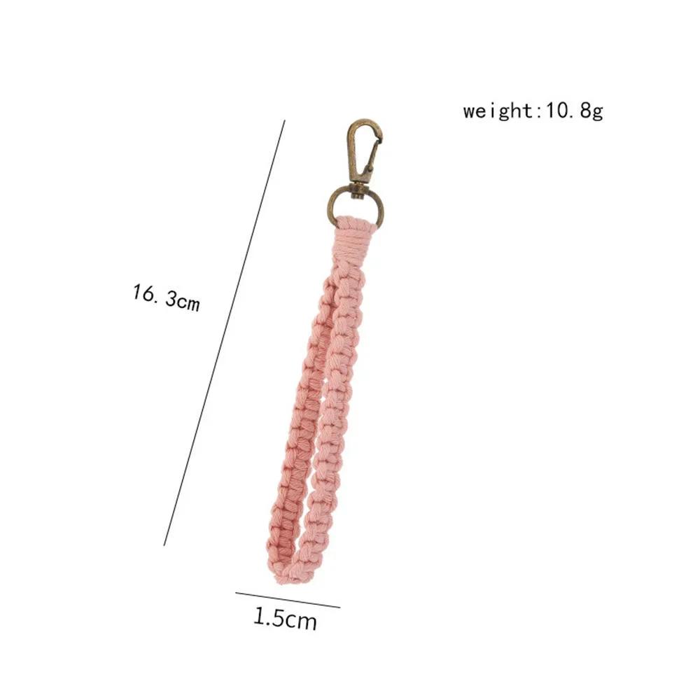 1pc Daisy Flower Key Chain Ins Explosive Style High-End Diy Hand-Woven Wrist Key Ring Bohemian Style Car Keychain Bag Pendant
