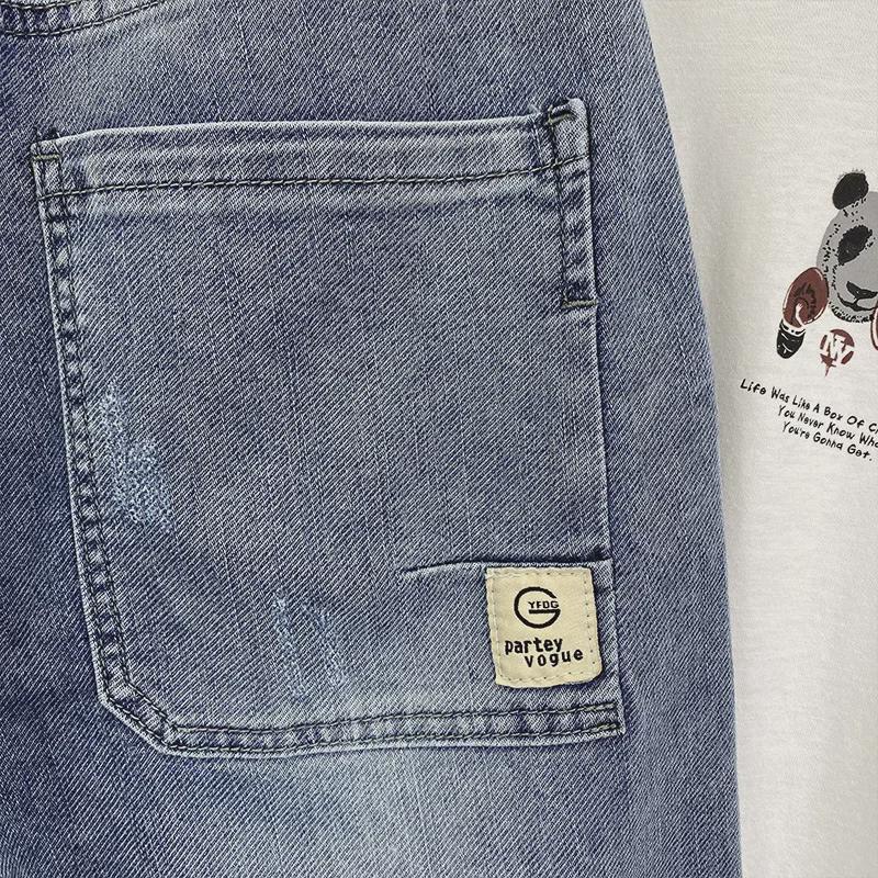 Мужские модные джинсы-шаровары со шнуровкой: Повседневные модные комбинезоны весна-осень