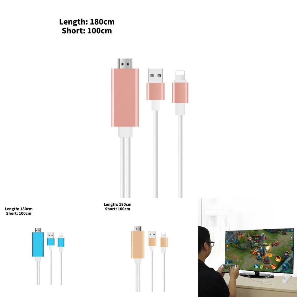 Кабель для зеркалирования экрана Apple 14 HDMI с разъемом Lightning для телефона на ТВ-дисплей