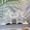 4 шт. Звезды Цифры Ручная работа Креативная форма для подсвечника Украшения Подсвечник Гипс DIY Силиконовые формы Аксессуары Формы