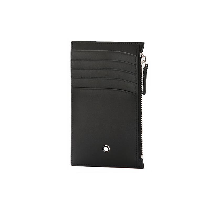 Montblanc Meisterstück Кожаный держатель для карт на молнии Мужской держатель для карт Черный 118313