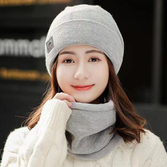 2 шт./комплект женская зимняя шапка-шарф Sert вязаная эластичная защита ушей без полей ветрозащитная