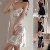 Vintage Women Sexy Lace Silk Night Dress Sleepwear Lingerie Satin Nightdress
