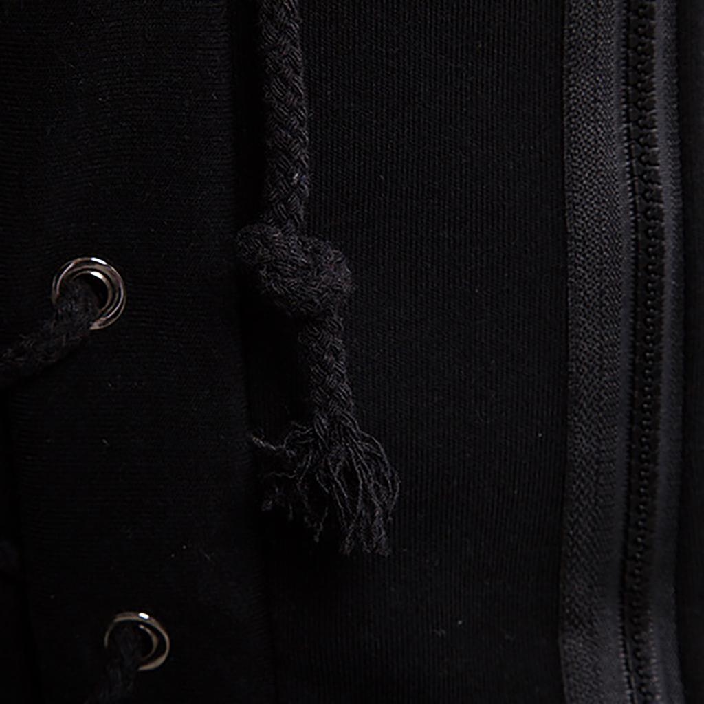 Мужские осенние и зимние трендовые однотонные темные длинные свободные пальто в стиле панк с капюшоном