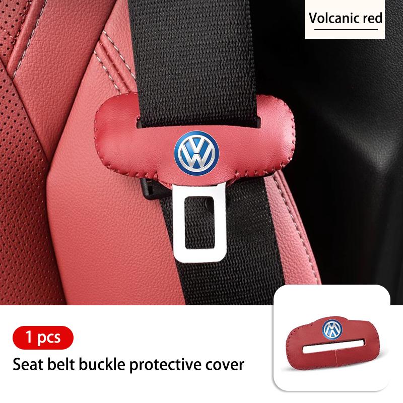 Leather Car Seat Belt Buckle Clip Anti-Scratch Protector Auto Accessories For Volkswagen VW Scirocco Jetta Beetle Golf 4 5 6 zg9