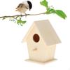 2x Garden Wooden Bird House for Hummingbird Home Decoration