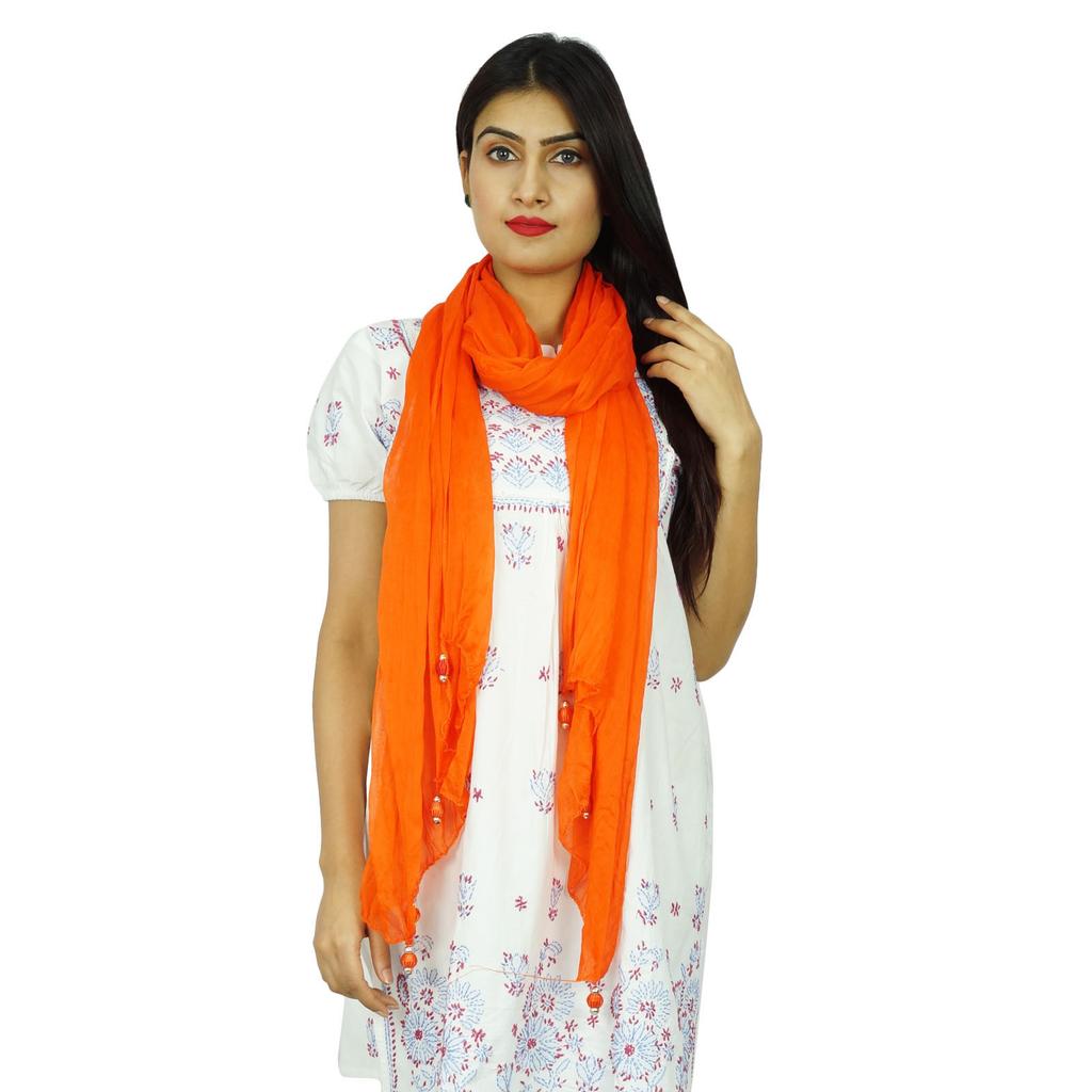 Индийские шарфы из шифона, накидка на шею, женская одежда, палантин Chunni Long Dupatta, подарок для