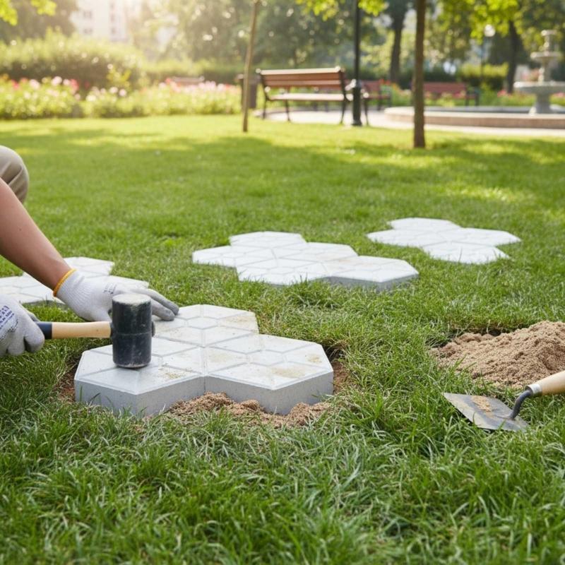 Формы для кирпичей в виде кленовых листьев, многоразовые, для формовки камня, для изготовления шаговых плит и дорожек, для двора, сада, тротуарные формы, украшение