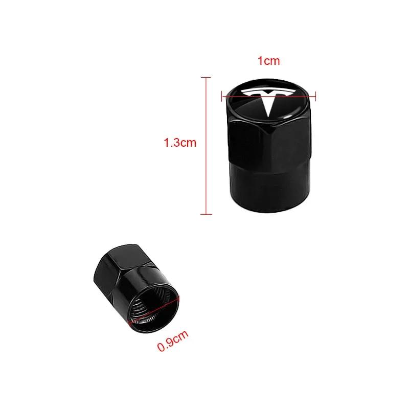 Автомобильная наклейка Tesla 4 шт. Колпачки клапанов шин автомобиля Металлический колпачок Чехол Автостайлинг для Tesla Model 3 2021 S X Y Стиль Roadster Invader