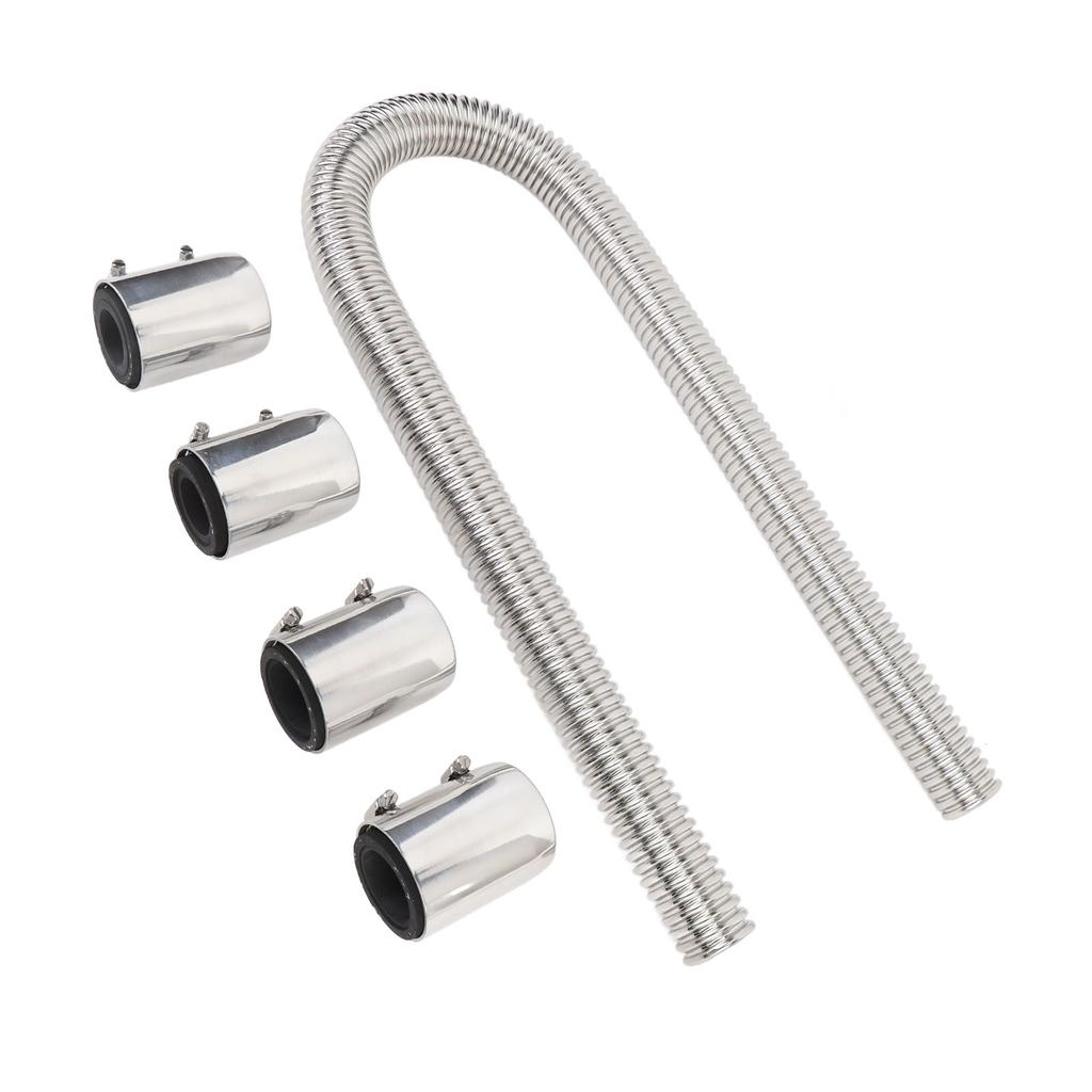 Radiator Flexible Coolant Water Hose Kit with Cap Clamp Stainless Steel 48 Inch Universal Engine Cooling Water Hose Kit