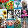 DIY Diamond Painting Kit Cat Animal Pictures of Rhinestones Diamond Embroidery Sale Flower Street Landscape Mosaic Cross Stitch Home Decor
