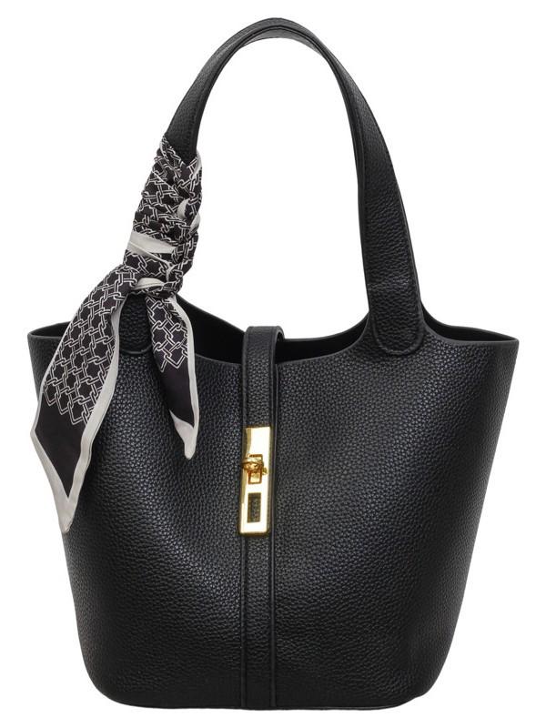 Trendy Cross-Buckle Bucket Bag: Versatile, High-End Fashion Handbag