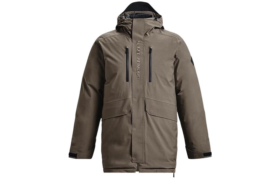 Men's Under Armour Storm Down Jackets Men's Brown Hooded Moderate Straight Fit