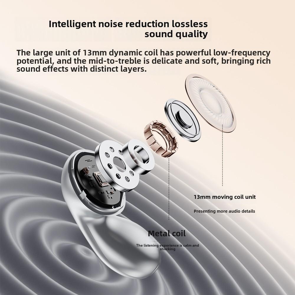 Wireless Bluetooth Headphones TWS Wireless Noise Cancelling Mini Ultra Long Life Semi-in-ear Headphones