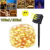 10/20M 100/200LEDs Солнечные гирлянды 8 режимов Солнечная энергия Медная проволока Сказочные огни Декоративная лига