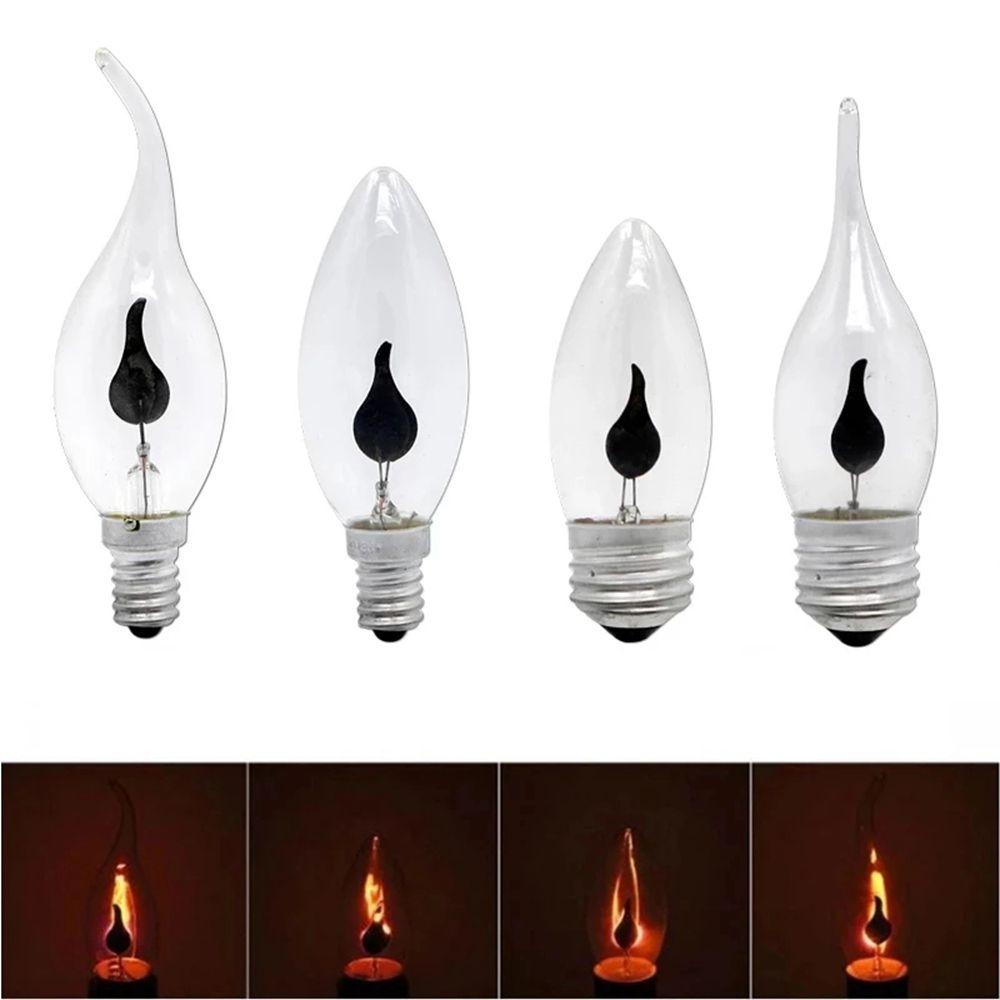 Wire Home For Decor Lighting Flame Effect Candle Tip Lamp LED Light Bulb Night Light Candle Light