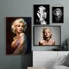 Classic Movie Star Canvas Paintings Sexy Marilyn Monroe Portrait Posters Prints Wall Art Picture for Living Room Home Decoration
