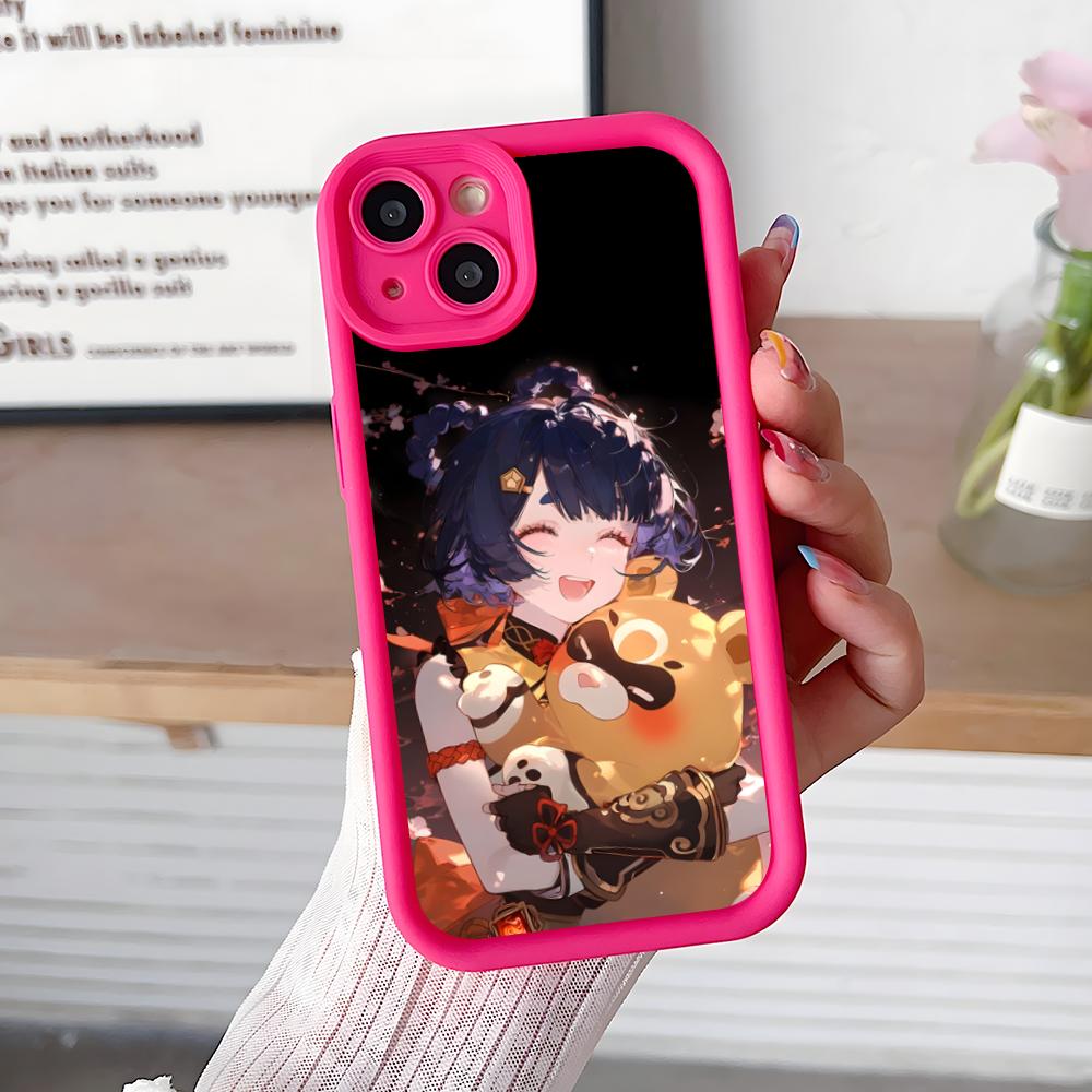 Game GI Xiangling Thicken TPU Mobile Phone Case for iPhone 17 16 15 14 13 12 11 Air Pro Max Plus Colorful Cover