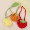 Orange Coin Purse Crochet Drawstring Bag Cute Drawstring Strawberry Shaped Crochet Purse Crochet Lemon Bag Coin Chargers