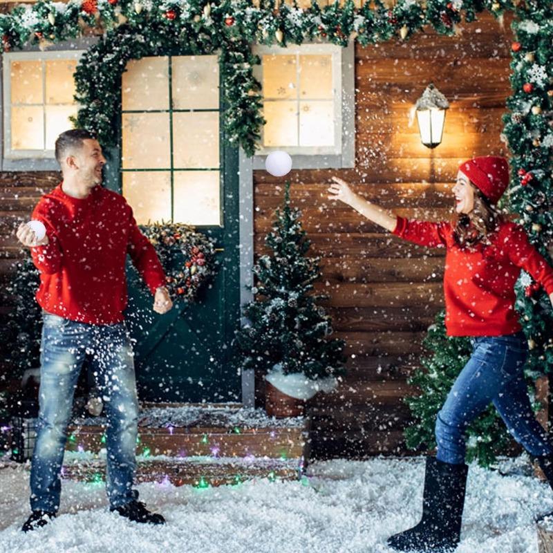 10 упаковок снежных шаров 2,8 дюйма/7 см большого размера для рождественских и зимних праздников, реалистичные искусственные снежные игрушки для игры в снежки и метания в помещении и на улице