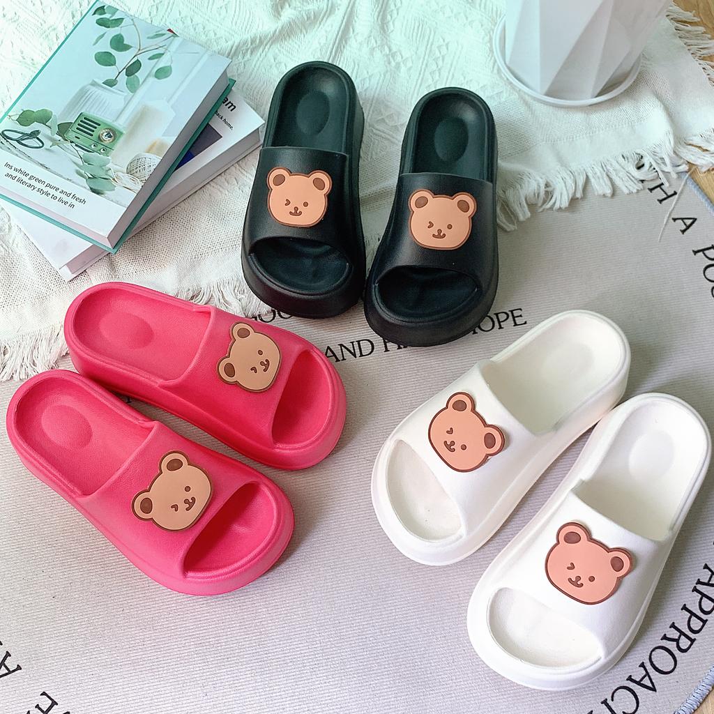 Platform Slippers Women's Summer Wear Home Bathroom Bath Couple Slippers Sandals