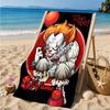 Custom Name Pennywise Clown Horror Beach Towel Microfiber Beach Towel, Lightweight and Quick-Dry, for Summer Travel, Swimming Pool Gift